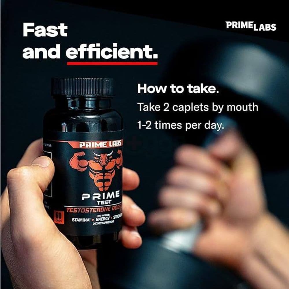 Prime Labs Testosterone Booster for Men, 60 Caplets - Image 2