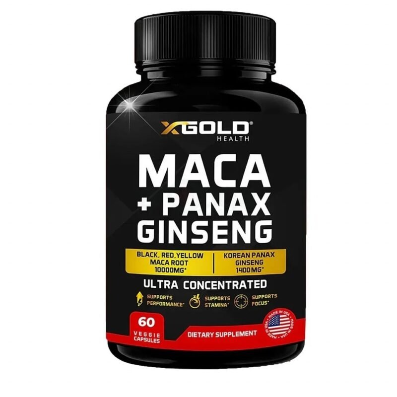 XGOLD Maca Panax Ginseng – Men's - Energy & Daily Nutrition Support – 60 capsule